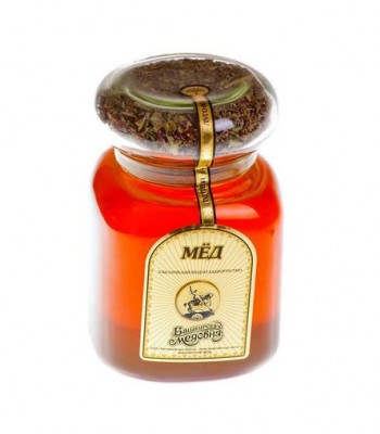 Мед в стекл. банке 0,9 кг с травян. чаем